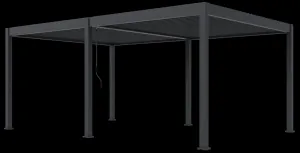 ArtRoja Bioklimatická hliníková pergola INTRO DUO voľne stojaca | antracit 6 x 4 m
