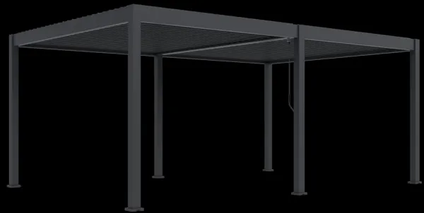 ArtRoja Bioklimatická hliníková pergola INTRO DUO voľne stojaca | antracit 6 x 4 m