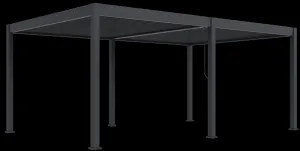 ArtRoja Bioklimatická hliníková pergola INTRO DUO voľne stojaca | antracit 6 x 4 m