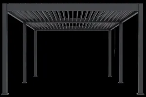 ArtRoja Bioklimatická hliníková pergola INTRO DUO voľne stojaca | antracit 6 x 4 m