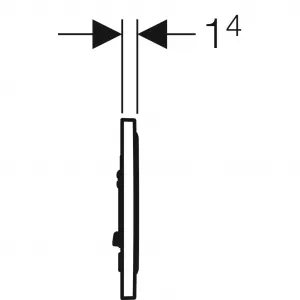 Geberit ovládacie tlačidlo SIGMA 10 biela/chrómlesk/biela, plastová 115.758.KJ.5 115.758.KJ.5