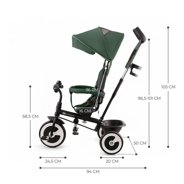KINDERKRAFT - Trojkolka Aston Mystic Green