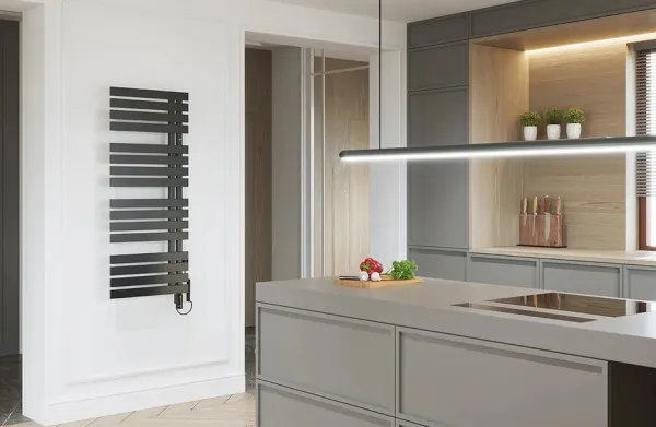 Instalprojekt - Kúpeľňový radiátor POP STAR - Farba radiátora - Čierna, Rozmer radiátora - 500 × 1820 mm, výkon 650 W RADPOP501831