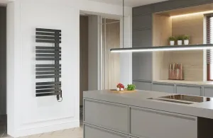 Instalprojekt - Kúpeľňový radiátor POP STAR - Farba radiátora - Čierna, Rozmer radiátora - 500 × 1820 mm, výkon 650 W RADPOP501831
