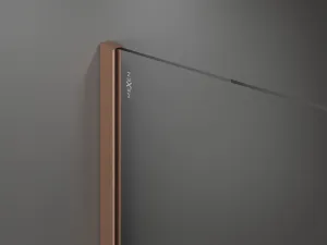 MEXEN/S - Kioto Sprchová zástena WALK-IN 70 x 200, grafit 8 mm, meď kartáčovaná 800-070-101-65-40