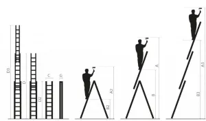 Viacúčelovýhliníkovýrebrík,3x10priečokanosnosť150kg