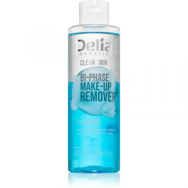Delia Cosmetics Clean Skin dvojfázový odličovač na tvár a očné okolie 200 ml