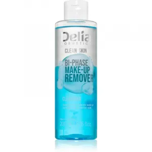 Delia Cosmetics Clean Skin dvojfázový odličovač na tvár a očné okolie 200 ml