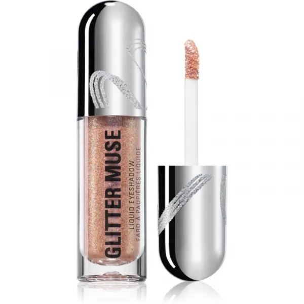 Revolution Metallic Muse Glitter Muse trblietavé tekuté očné tiene odtieň Gold 3.5 ml