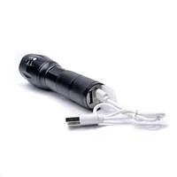 Solight nabíjecí LED svítilna, 300lm, Cree, fokus, Li-Ion, USB nabíjení, power banka