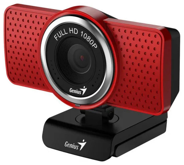 Genius Full HD Webkamera ECam 8000, 1920x1080, USB 2.0, červená, Windows 7 a vyšší, FULL HD, 30 FPS