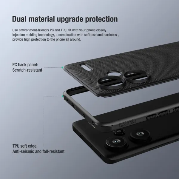 Nillkin Super Frosted Pro, Xiaomi Redmi Note 13 Pro+ 5G, čierny