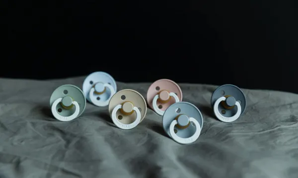 BIBS Cumlíky z prírodného kaučuku nočný Colour 2ks, veľkosť 2 - Blush / Woodchuck