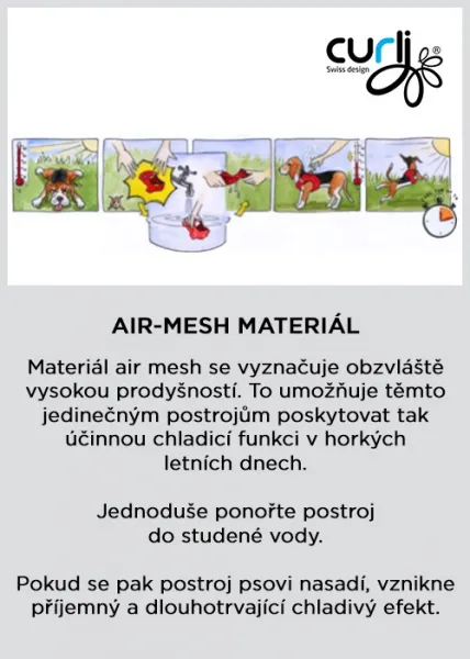 CURLI Postroj pre psov so sponou Air-Mesh Ruby M, 6-9kg