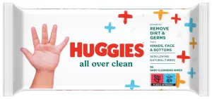 HUGGIES Single All Over Clean vlhčené obrúsky 56 ks,HUGGIES® Single All Over Clean Obrúsky vlhčené 56 ks