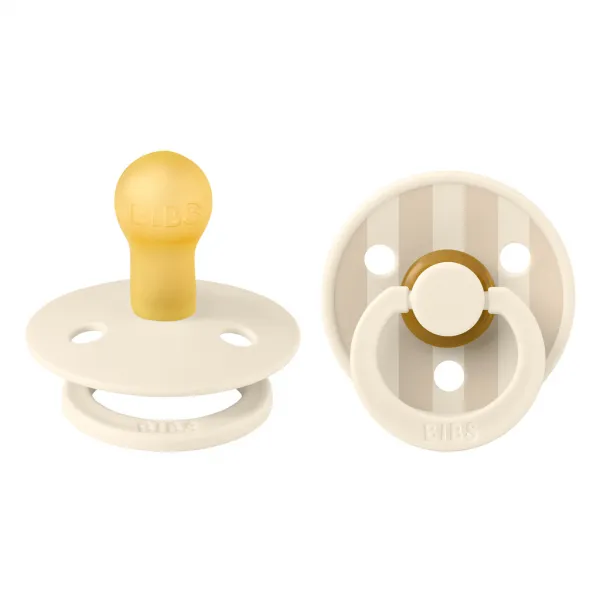BIBS STUDIO Cumlíky z prírodného kaučuku Colour Pin 2ks - veľkosť 1 - Ivory Vanilla Mix