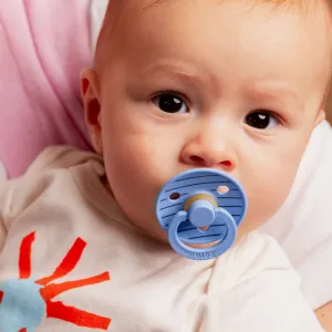 BIBS STUDIO Cumlíky z prírodného kaučuku Colour Pin 2ks - veľkosť 1 - Sky Blue Mix