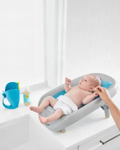 SKIP HOP Lehátko na kúpanie skladacie Moby modré 0-6m