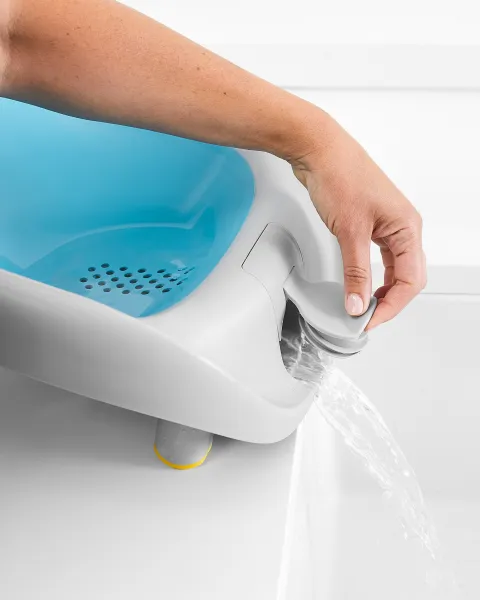 SKIP HOP Lehátko na kúpanie skladacie Moby modré 0-6m