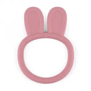 PETITE&MARS Hryzačka silikónová Bunny Dusty Rose 0m+