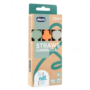 CHICCO Slamky silikónové 6 ks, 12m+