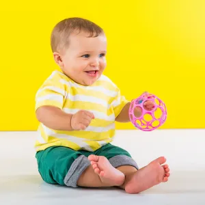 OBALL RATTLE 10 cm loptička/hrkálka Dark Pink,OBALL Hračka Oball RATTLE 10 cm dark pink 0m+