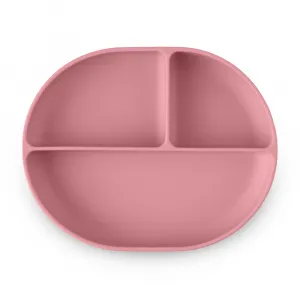 PETITE&MARS Tanierik silikónový deliaci oválny Take&Match Dusty Rose 6m+
