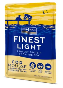 FISH4DOGS Lahodná kapsička pre psov 99% treska 100g