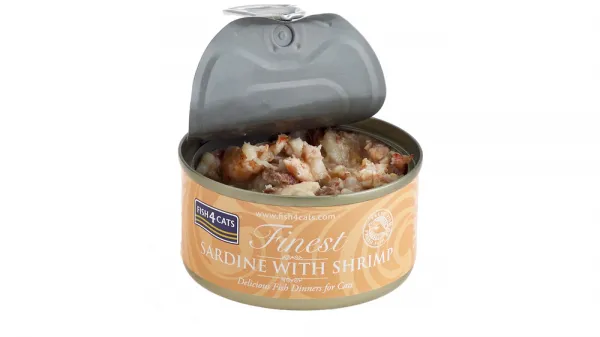FISH4CATS Konzerva pre mačky Finest sardinka s krevetami 70g