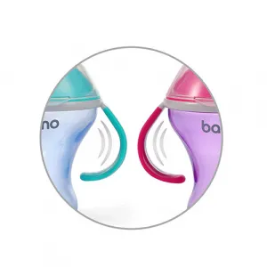 BABYONO Hrnček netečúci s mäkkým náustkom Natural Nursing 180 ml fialová