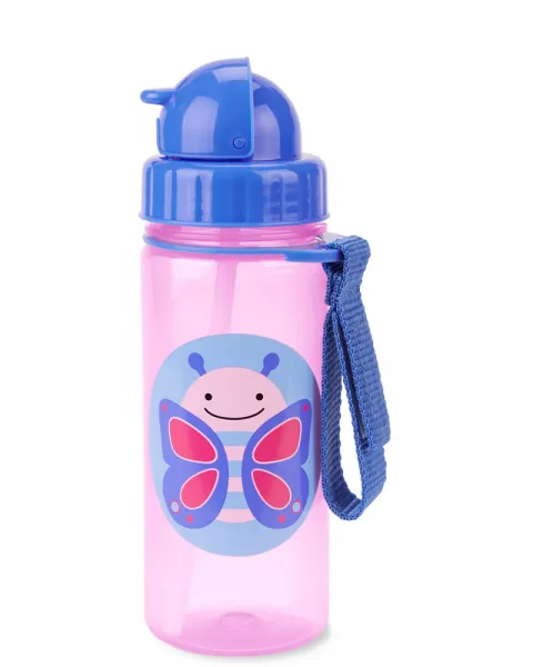 SKIP HOP Zoo Hrnček so slamkou PP bez PVC a BPA Motýľ 12m+