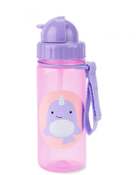 SKIP HOP Zoo Hrnček so slamkou PP bez PVC a BPA Narval 12m+