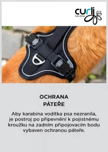 CURLI Postroj pre psov s magnetom Belka Comfort Black M, 20-30kg