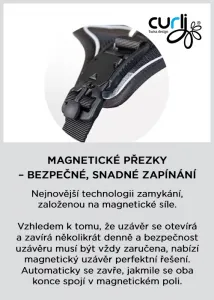 CURLI Postroj pre psov s magnetom Belka Comfort Black M, 20-30kg