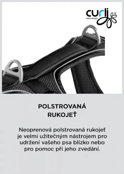 CURLI Postroj pre psov s magnetom Belka Comfort Black M, 20-30kg