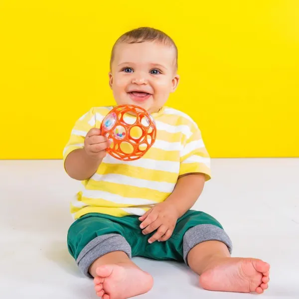 Bright Starts OBALL RATTLE 10 cm Oranžová,OBALL Hračka Oball RATTLE 10 cm orange 0m+