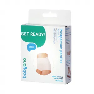 BabyOno Get Ready Multiple-use Mesh Panties popôrodné nohavičky veľkosť L 2 ks