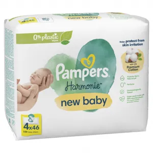 PAMPERS Obrúsky vlhčené Harmonie New Baby Plastic Free 4x46 ks