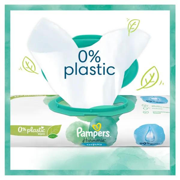 Pampers Harmonie Aqua vlhčené čistiace obrúsky pre deti 9x48 ks