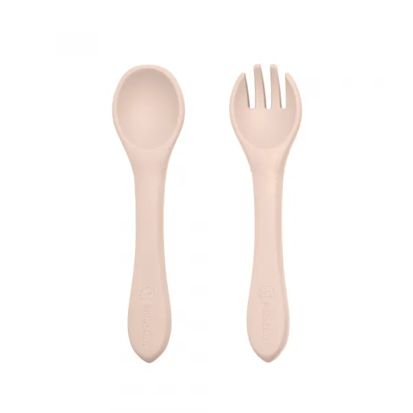 PETITE&MARS Set jedálenský silikónový TAKE&MATCH 4 ks Desert Sand 6m+