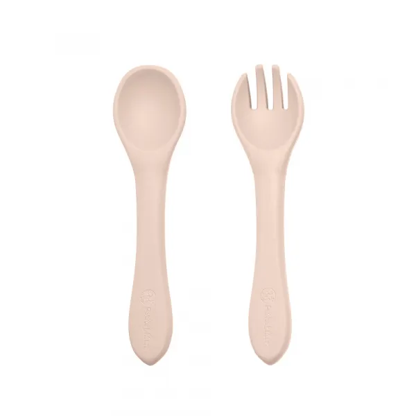 PETITE&MARS Set jedálenský silikónový TAKE&MATCH 3 ks Desert Sand 6m+