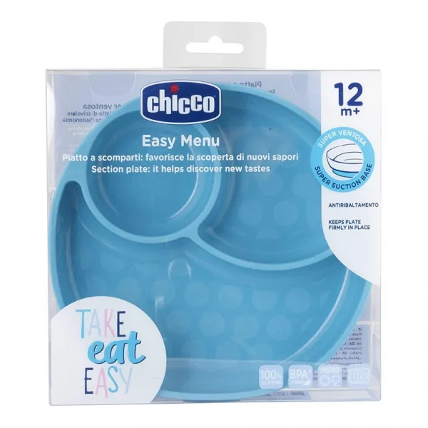 CHICCO Tanier silikónový, modrozelená 12m+