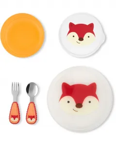 SKIP HOP Zoo Set jedálenský 5 ks Líška 12m+