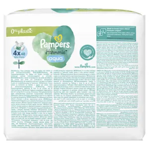 Pampers Harmonie Aqua vlhčené čistiace obrúsky pre deti 4x48 ks