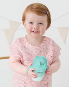 SKIP HOP Set jedálenský s hrnčekom 5 ks Easy-Feed Mealtime Set Teal/Grey 6m+