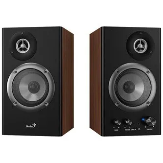 Genius reproduktory SP-HF1200B, 2.0, 36W, hnědé, regulace hlasitosti, dřevěné, 40Hz-20kHz