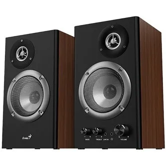 Genius reproduktory SP-HF1200B, 2.0, 36W, hnědé, regulace hlasitosti, dřevěné, 40Hz-20kHz