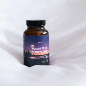 Lunesto Magnesium Bisglycinát, 650 mg, Horčík 130 mg & Vitamín B6, 90 kapsúl