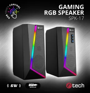 Repro C-TECH SPK-17, 2.0, RGB, černé