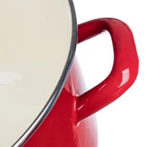 Smaltovaný hrniec s pokrievkou Red MILTON